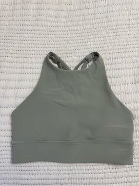 lululemon athletica High Neck Ribbed Sports Bra in Sage